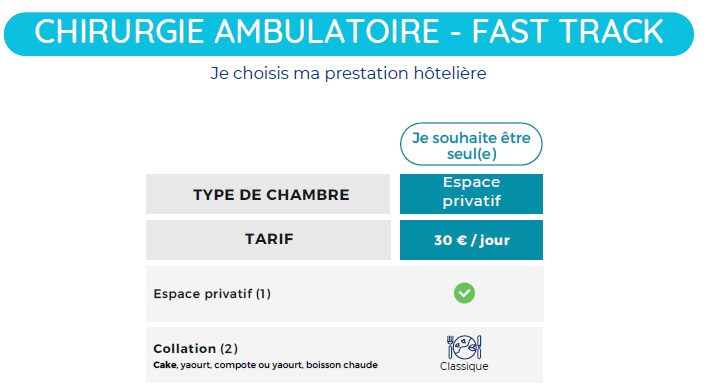 Tarif hôtelier ft